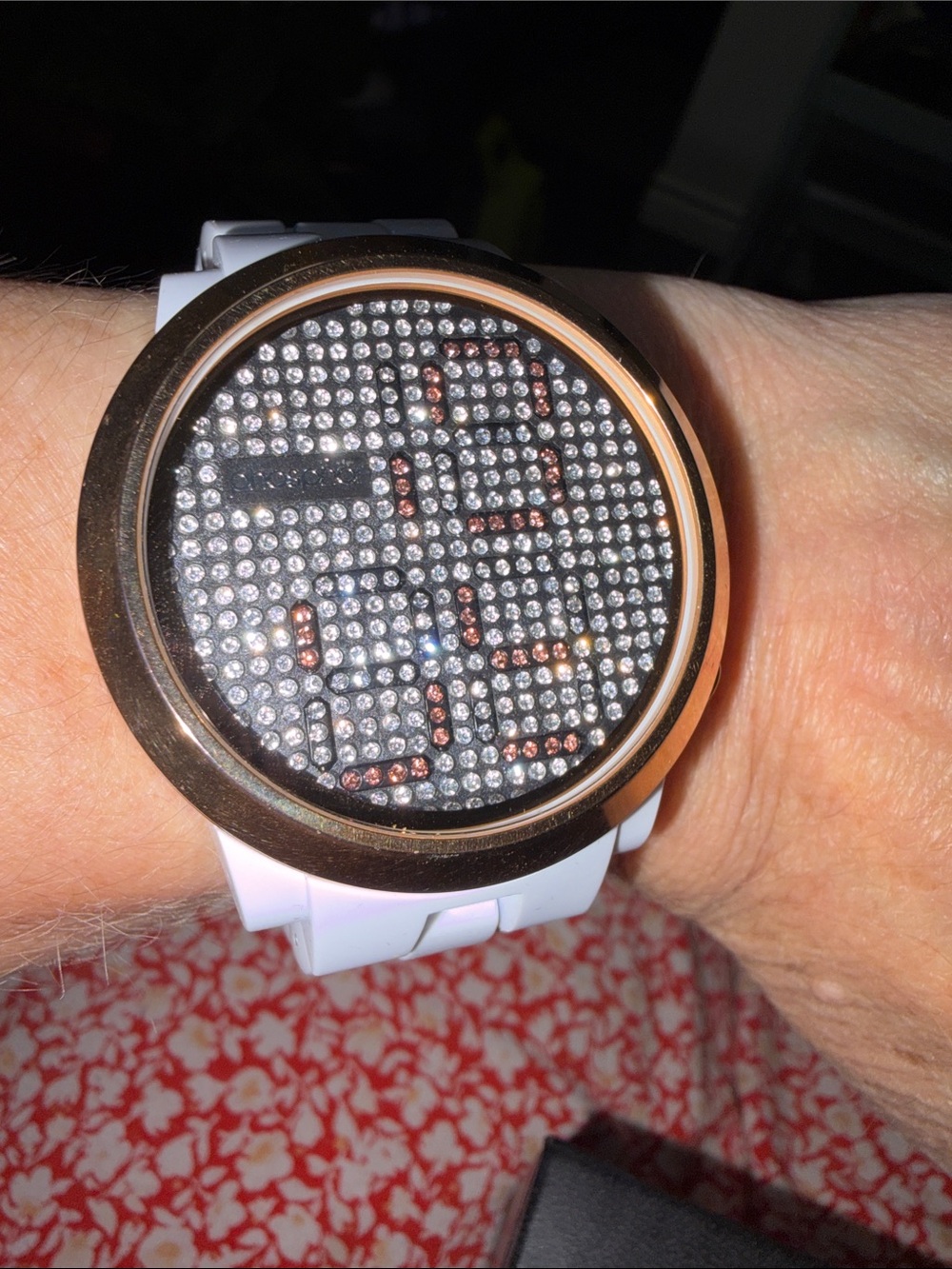 Phosphor Watch with white links.